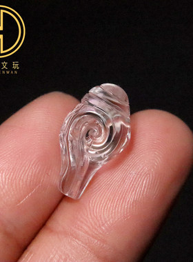 天然白水晶海螺三通佛头金刚星月菩提手串饰品diy文玩配饰配件