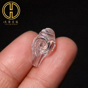 天然白水晶海螺三通佛头金刚星月菩提手串饰品diy文玩配饰配件