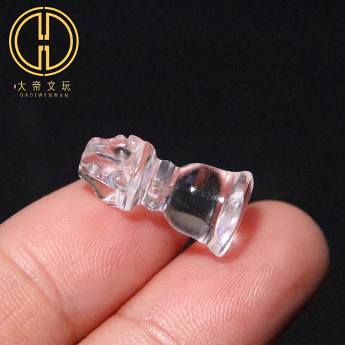 天然白水晶降魔杵背云隔珠吊坠菩提手串项链挂件饰品diy文玩配饰