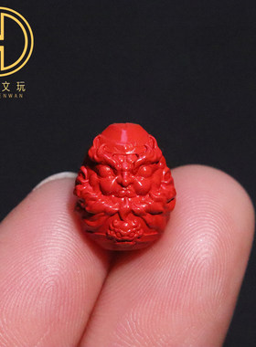 保真朱砂钟馗背云隔珠散珠配珠菩提手串手链diy文玩配饰配件