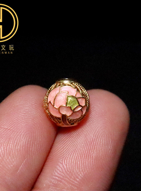 银镀金925纯银镂空莲花珠圆珠隔珠散珠菩提手串手链编绳diy配饰