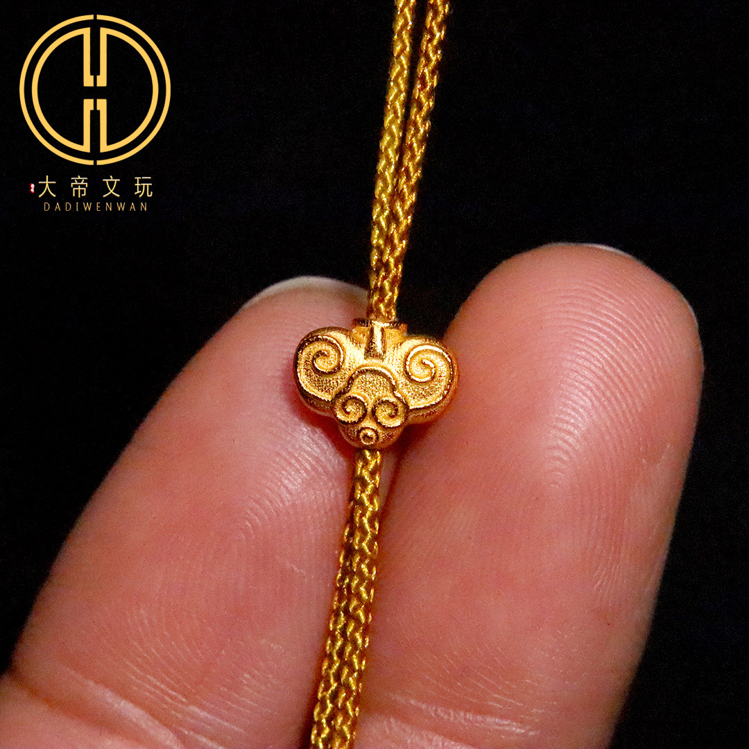 原创925纯银镀金如意背云绳束隔珠手链菩提手串编绳diy文玩配饰,饰品/流行首饰/时尚饰品新,其他DIY饰品配件,淘宝优惠券,粉丝福利购,淘宝优惠卷