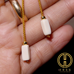 天然猛犸象牙长桶随型弟子珠隔珠散珠菩提手串编绳diy文玩配饰