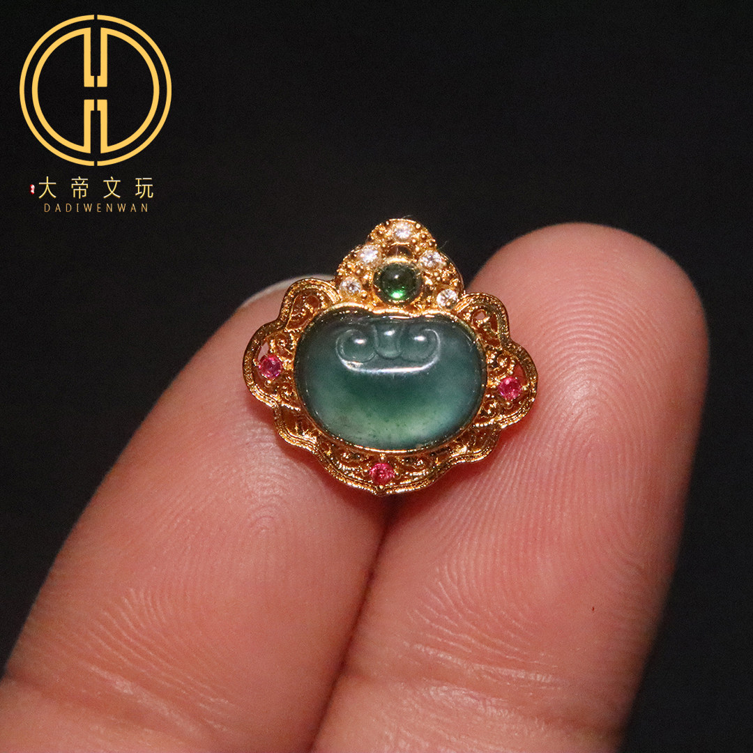 原创纯银925镀金翡翠如意背云隔珠吊坠串珠diy文玩配饰配件饰品,饰品/流行首饰/时尚饰品新,其他DIY饰品配件,淘宝优惠券,粉丝福利购,淘宝优惠卷