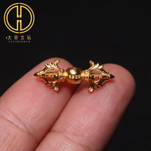 纯银s925银镀金金刚杵背云隔珠配珠手串手链编绳diy文玩配饰配件