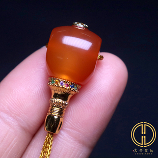 天然红玛瑙分体三通佛头金刚星月菩提手串长串diy文玩配饰配件