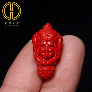 保真朱砂红砂大黑天三通佛头金刚星月菩提手串108长串diy文玩配饰