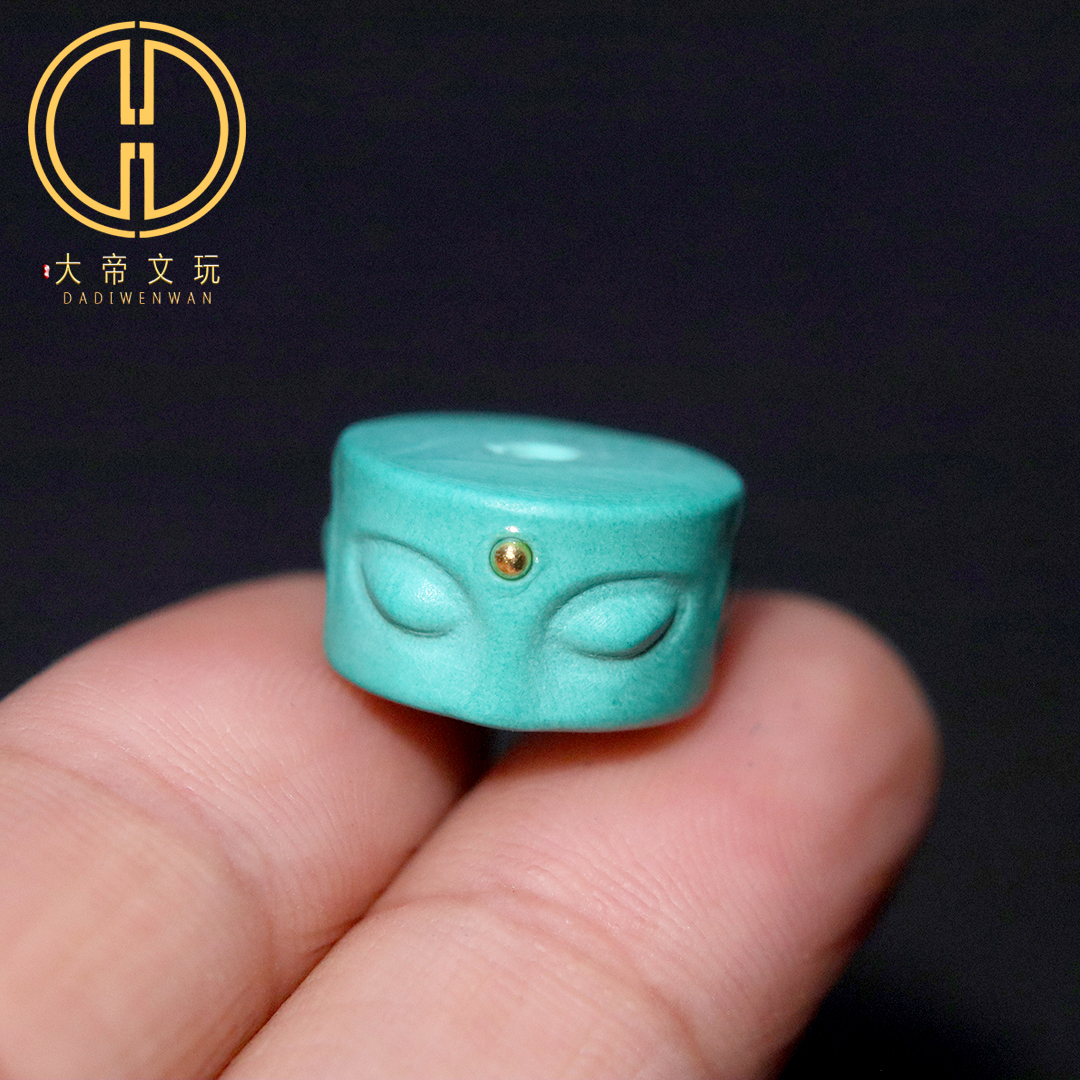 优化绿松石蒙松如来佛头一念桶珠隔珠散珠菩提手串佛珠配件配饰