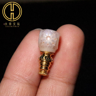 天然深海珍珠分体三通佛头金刚星月菩提手串长串diy文玩配饰件