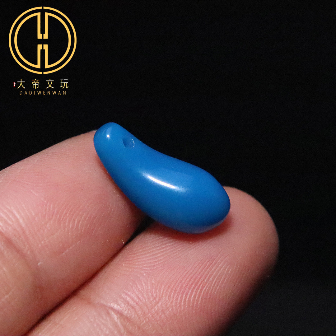 雪巴琉璃果冻料鹿牙型卡子侧挂隔珠菩提手串108长串diy文玩配饰