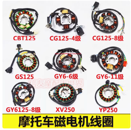 Motorcycle Magneto Coil 4-Stroke 6-Stroke 8-Stroke 11-Stroke 12-Stroke 18-Stroke Half-Wave Full-Wave Magneto Stator