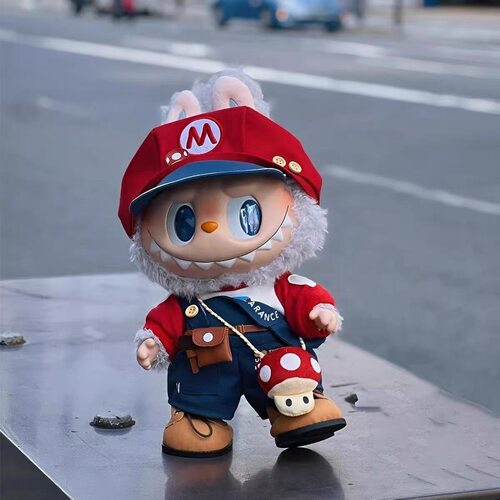 一二三代拉卜卜马里奥娃衣套装服装搪胶玩偶公仔站姿坐姿衣服