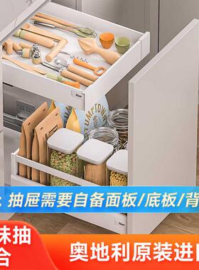 blum百隆调味篮抽中抽百变星方杆抽屉阻尼缓冲骑马抽屉轨道拉篮