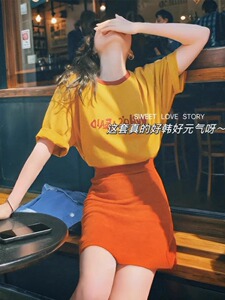 多巴胺Ootd独特而美丽的初夏穿捏腰连衣裙女子夏季2025新款短裙套