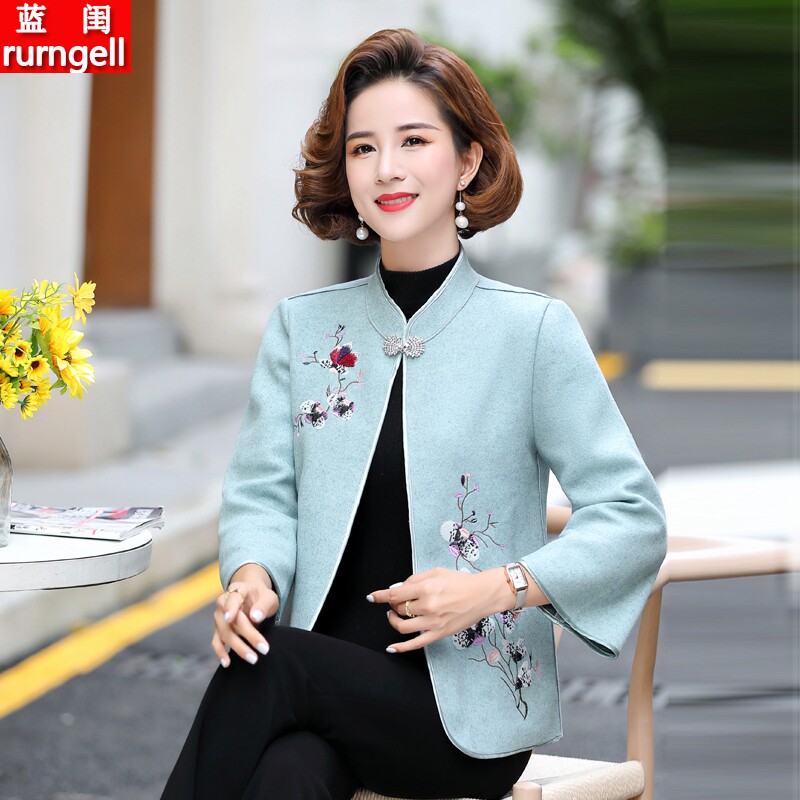 中年妈妈高贵气质上衣外套女2022春秋装新款民族风刺绣阔太太开衫在类目 女装/女士精品, 中老年女装中 - 来自Buy2taobao.com提供专业的淘宝代购服务