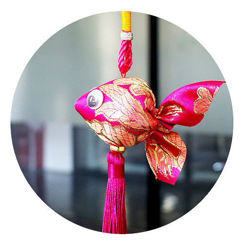 好运金鱼香囊挂件平安福袋图片