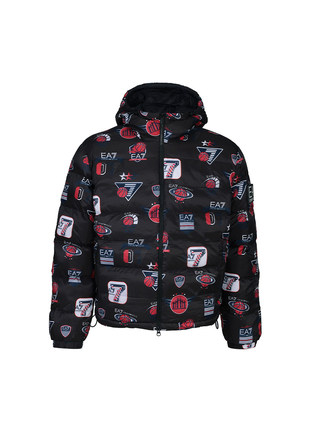 Armani/阿玛尼冬季EA7系列新款户外保暖连帽棉服外套男士