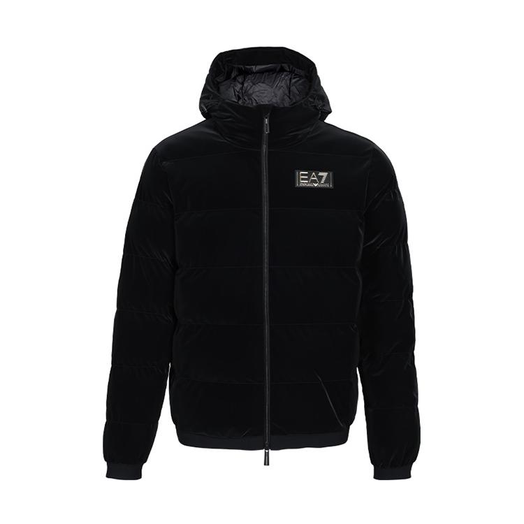 阿玛尼男士加厚棉服连帽外套