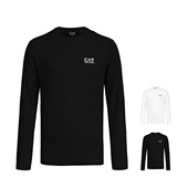 阿玛尼男士 高端圆领纯色长袖 2026新款 纯棉打底衫 T恤 春秋季 Armani