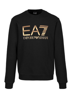 Armani阿玛尼EA7男士2025秋冬新款logo印花休闲纯棉圆领套头卫衣