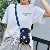 手机袋子布袋便携斜挂装 放手机 小包女斜挎妈妈迷你钥匙包散步包