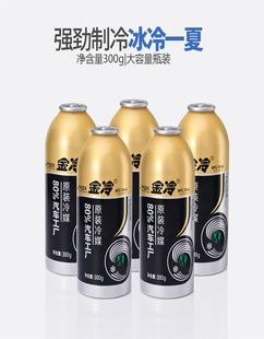 金冷媒R134a冷煤300克汽车空调加氟工具套装 制冷剂冷媒雪种堵漏