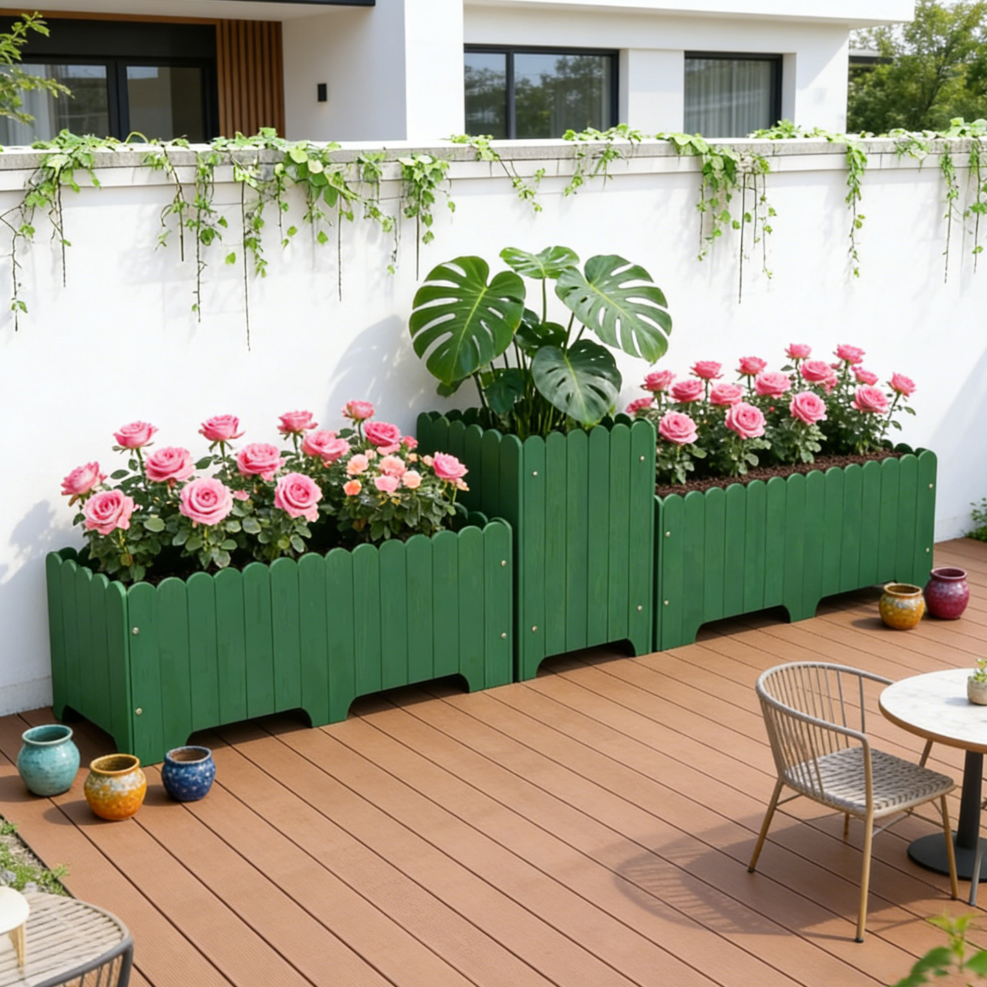 户外防腐木花箱露台楼顶种植箱木花盆家用阳台种菜盆庭院大号花槽,鲜花速递/花卉仿真/绿植园艺,花盆,淘宝优惠券,粉丝福利购,淘宝优惠卷