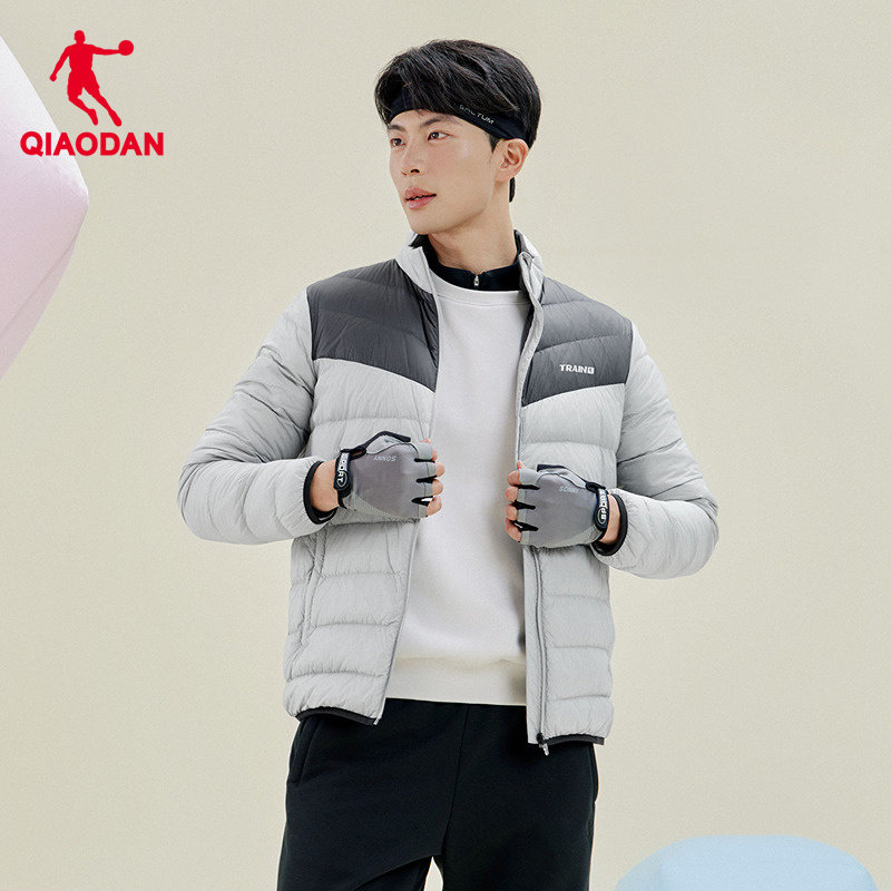 乔丹轻薄百搭立领羽绒服男