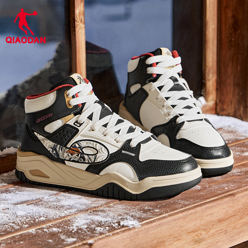 乔丹高帮运动棉鞋加绒保暖板鞋