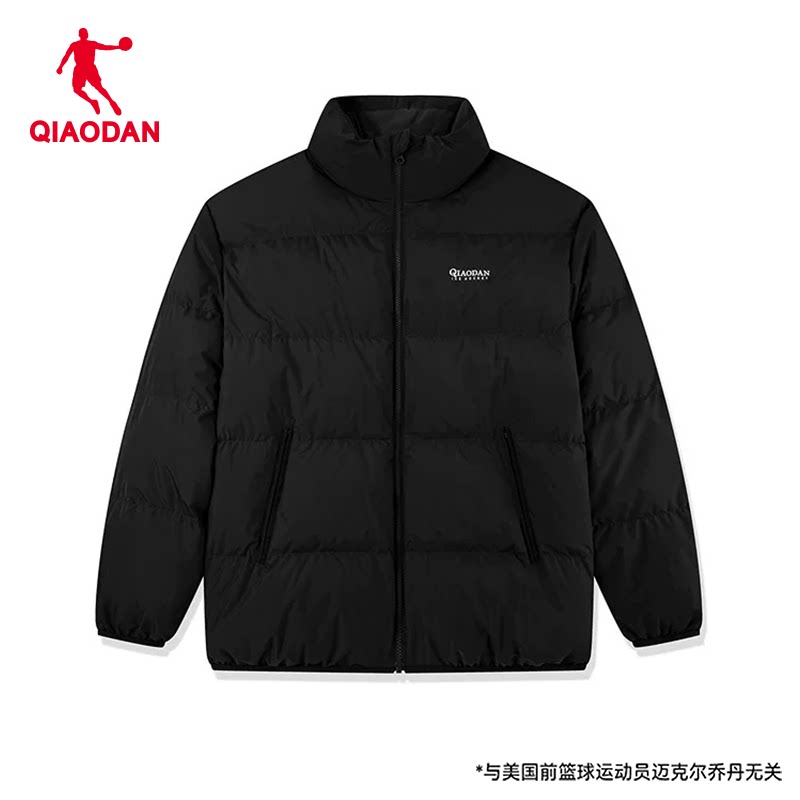 乔丹泡芙羽绒服男抗静电防泼水