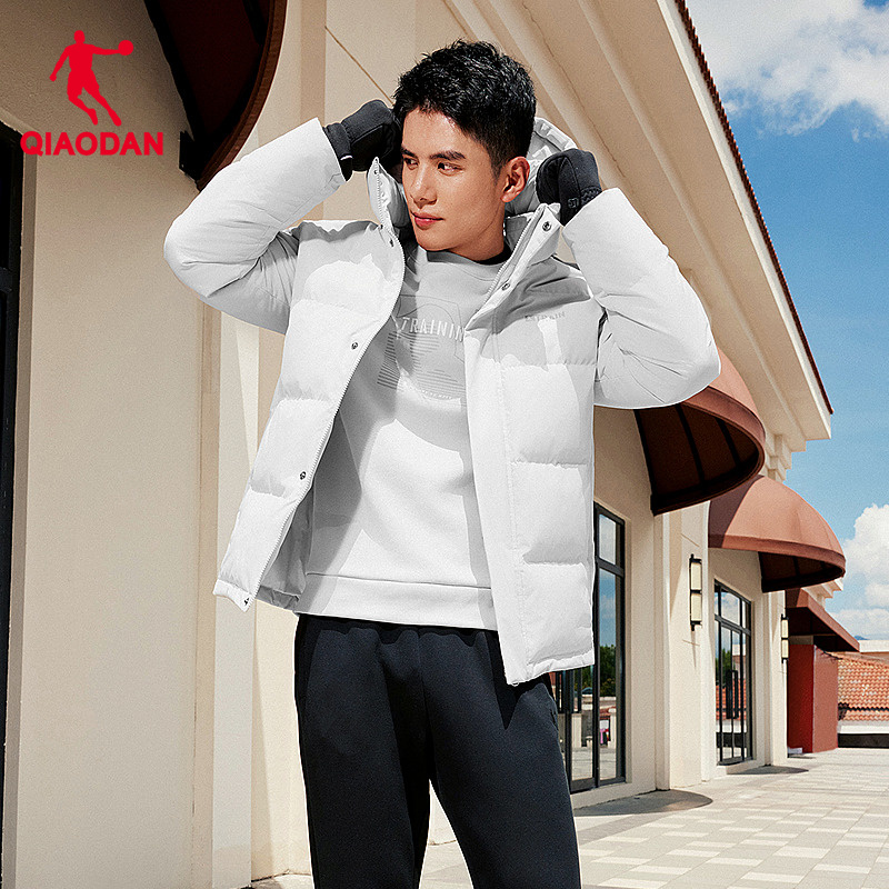乔丹羽绒风衣羽绒服男士