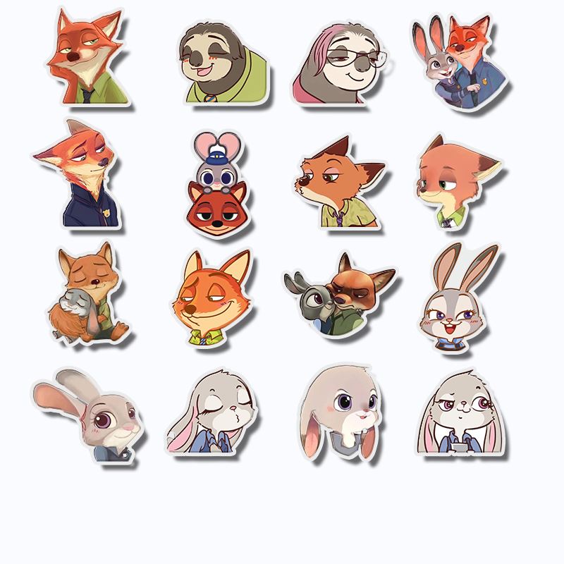 疯狂动物城卡通胸针 可爱兔子警察朱迪狐狸尼克树懒闪电 别针饰品