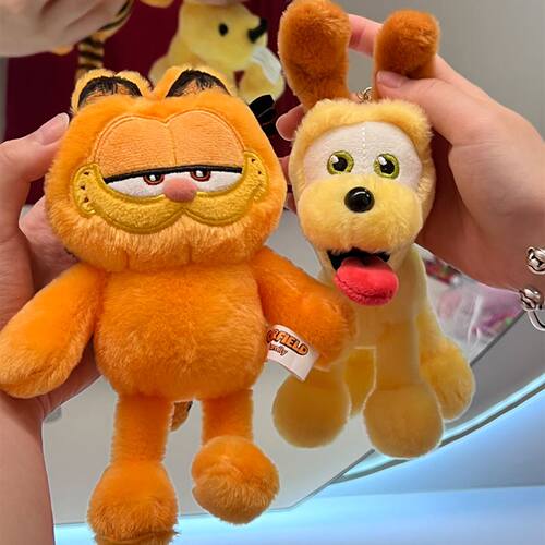 正版加菲猫挂件欧迪玩偶小猫咪狗狗公仔书背包钥匙扣毛绒玩具礼物