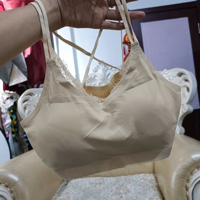 夏季冰丝背后交叉运动文胸可拆换
