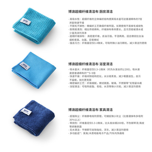 【汪姐专属】BOLNE博浪家庭清洁抹布彩色抹布擦手巾去污家用