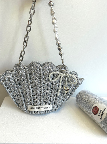 Stuuuly手工 银线贝壳包包芯银线diy材料包编织手提单肩斜挎包