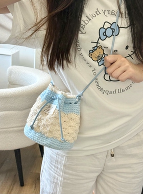 Stuuuly 泡泡小福袋包包2.5mm泡泡纱手工编织diy材料包斜挎包