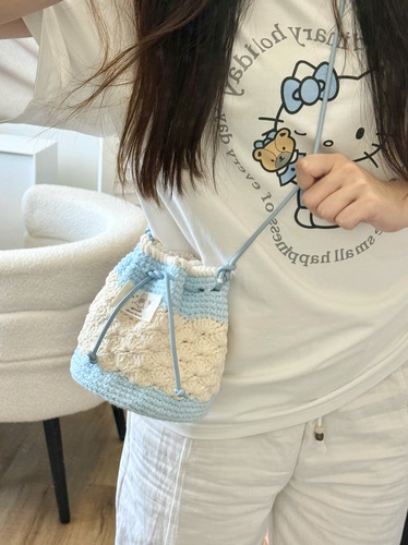 Stuuuly 泡泡小福袋包包2.5mm泡泡纱手工编织diy材料包斜挎包