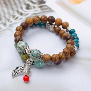 文艺复古双圈陶瓷手串小众精致个性百搭叠戴手链景德镇饰品批发