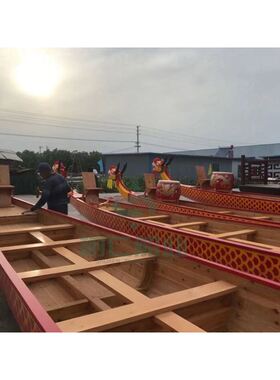 端午节赛龙舟龙船旱地国际比赛标准8人12人22人木质玻璃钢船定制