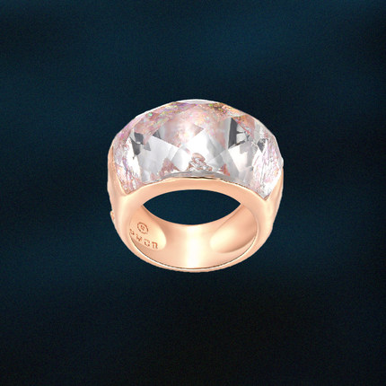 VSCH十字花水晶戒指原创设计小众女情侣送礼指环2024新款