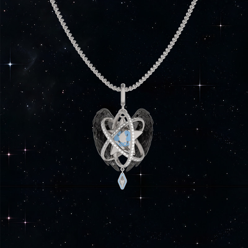 VSCH爱心翅膀星际项链