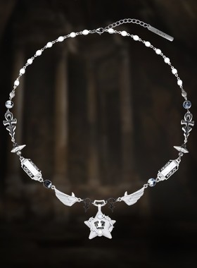 【朴宰范同款】VSCH  PSY.P联名限定荆棘幸运星笑脸项链潮流嘻哈