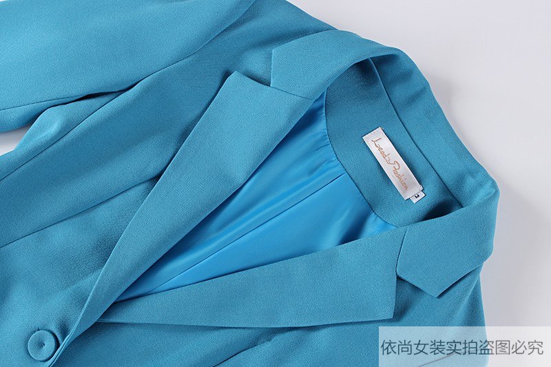 BLUE SUIT JACKET FEMALE CASUAL SPRING KOREAN TEMPERAMENT FASHION SMALL SUIT TROUSER SUIT KOREAN PROFESSIONAL TREND 20 NEW