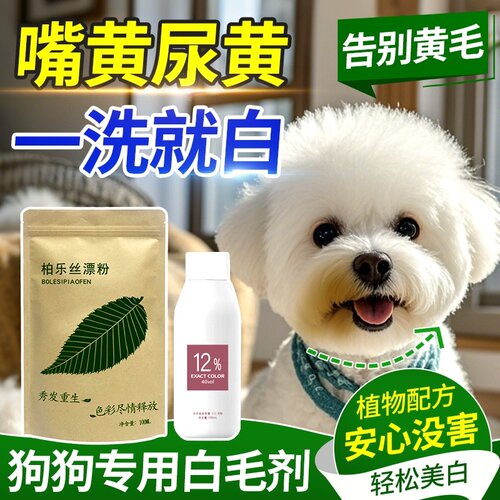 贵宾犬柯基毛粉兔嘴毛去黄去泪痕染色膏狗狗毛发染色剂宠物染毛膏