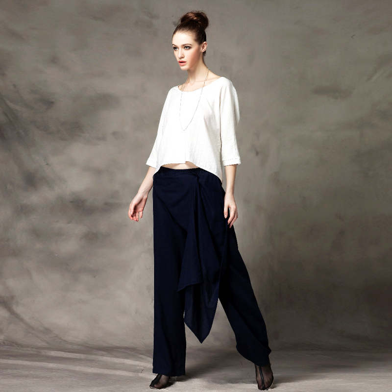 独立设计春夏长裤女阔腿不