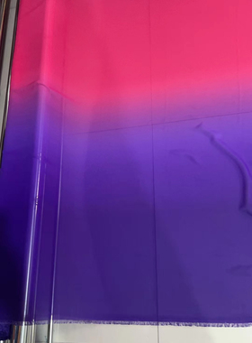 渐变色舞蹈服装布料.紫色渐变玫红30D的天丝雪纺布料.渐变色雪纺