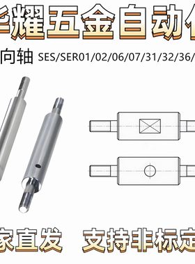导向轴SES/SER01/02/06/07 带扳手槽 带通孔 两端外螺纹 公差g6