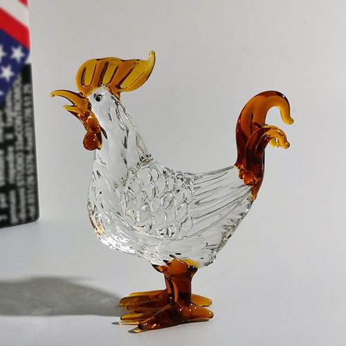 新款水晶十二生肖水晶鸡摆件 家居办公装饰摆件 节日礼物 送孩子