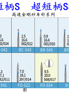 BR短柄超短柄BC FO SO TCTR等TF-SS31平头圆头锥形高速金刚砂车针